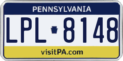 PA license plate LPL8148