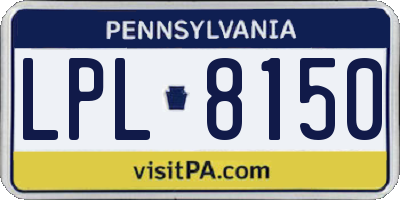 PA license plate LPL8150