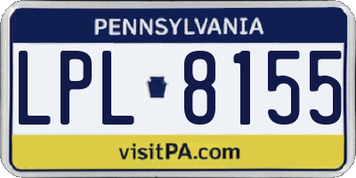 PA license plate LPL8155