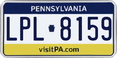 PA license plate LPL8159