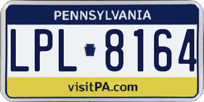 PA license plate LPL8164
