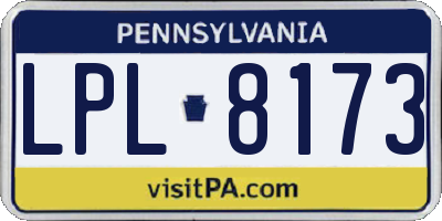 PA license plate LPL8173