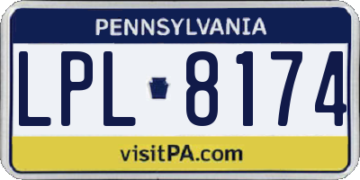 PA license plate LPL8174