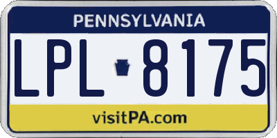 PA license plate LPL8175
