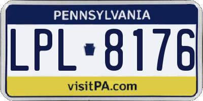 PA license plate LPL8176