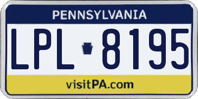 PA license plate LPL8195