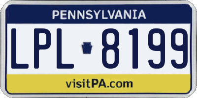 PA license plate LPL8199