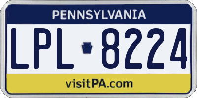 PA license plate LPL8224