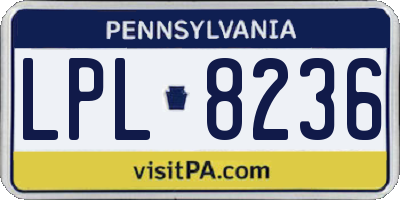 PA license plate LPL8236