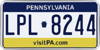 PA license plate LPL8244