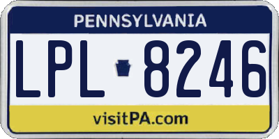 PA license plate LPL8246
