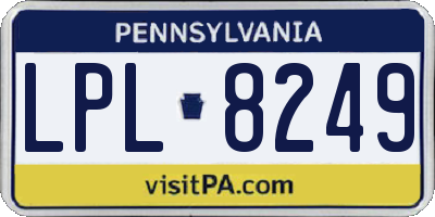 PA license plate LPL8249