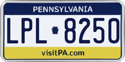 PA license plate LPL8250