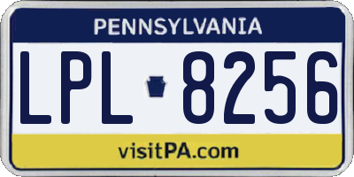 PA license plate LPL8256