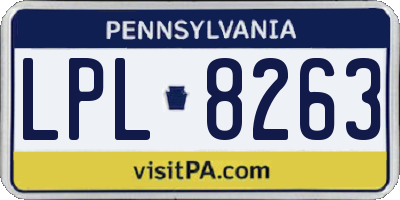 PA license plate LPL8263