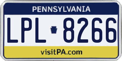 PA license plate LPL8266