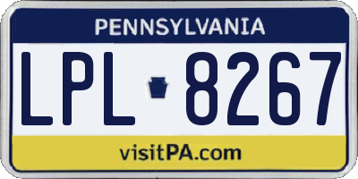 PA license plate LPL8267