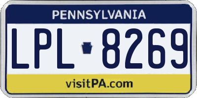 PA license plate LPL8269