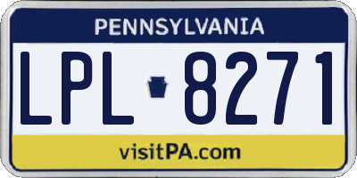 PA license plate LPL8271