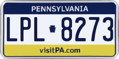 PA license plate LPL8273