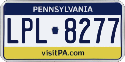 PA license plate LPL8277