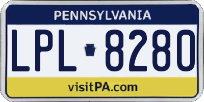 PA license plate LPL8280