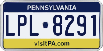 PA license plate LPL8291