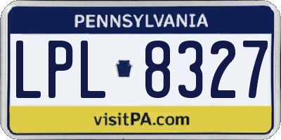 PA license plate LPL8327