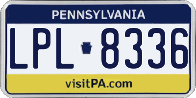 PA license plate LPL8336