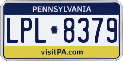PA license plate LPL8379