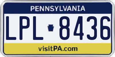 PA license plate LPL8436