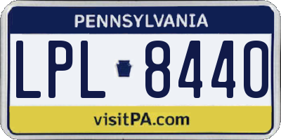 PA license plate LPL8440