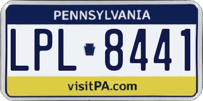 PA license plate LPL8441