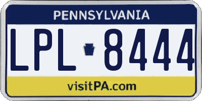 PA license plate LPL8444