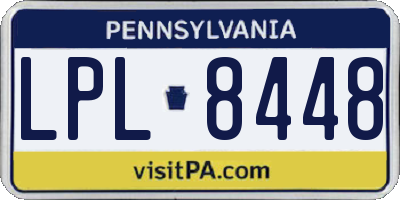 PA license plate LPL8448