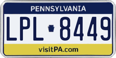 PA license plate LPL8449