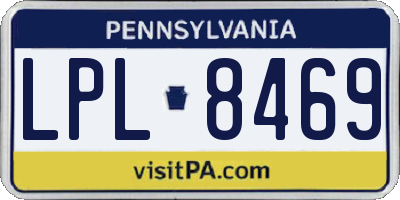 PA license plate LPL8469