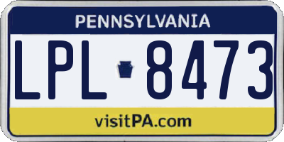PA license plate LPL8473