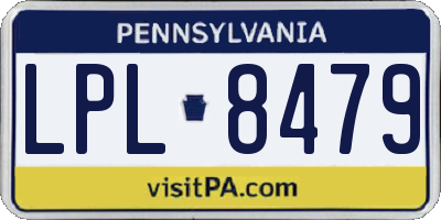 PA license plate LPL8479