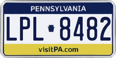 PA license plate LPL8482