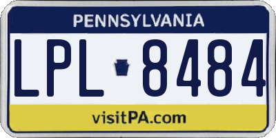 PA license plate LPL8484