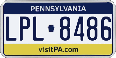 PA license plate LPL8486