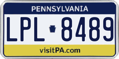 PA license plate LPL8489