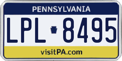 PA license plate LPL8495