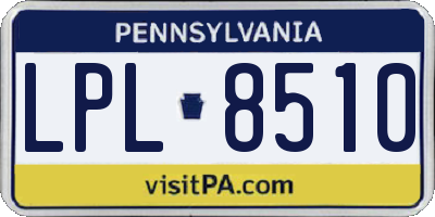 PA license plate LPL8510