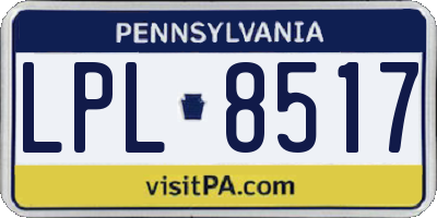 PA license plate LPL8517