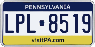 PA license plate LPL8519