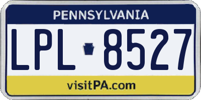 PA license plate LPL8527