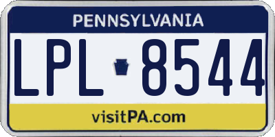 PA license plate LPL8544