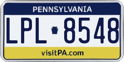 PA license plate LPL8548